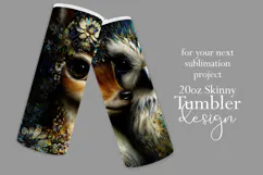 Animal Tumbler Wrap, Owl x Fawn Sublimation, s1 Product Image 2