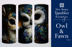 Animal Tumbler Wrap, Owl x Fawn Sublimation, s2 Product Image 1