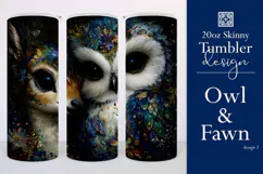 Animal Tumbler Wrap, Owl x Fawn Sublimation, s2 Product Image 1