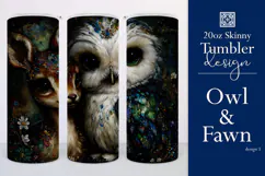 Animal Tumbler Wrap, Owl x Fawn Sublimation, s3 Product Image 1