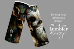 Animal Tumbler Wrap, Owl x Fawn Sublimation, s3 Product Image 2