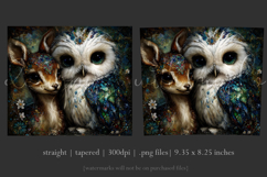 Animal Tumbler Wrap, Owl x Fawn Sublimation, s3 Product Image 3