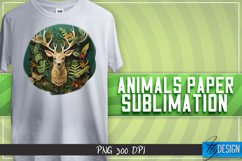 Deer Paper Sublimation Design | PNG 300 DPI | Animals Paper Product Image 1