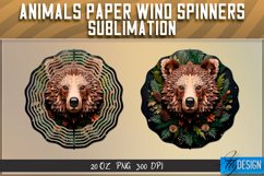 Bear Paper Wind Spinners Sublimation | 20 Oz |PNG 300DPI Product Image 1