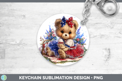 GorgeousAnimals Patriotic Keychain design.