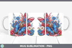 GorgeousAnimals Patriotic Mug Wrap design.