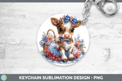 GorgeousAnimals Patriotic Keychain design.