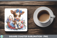 GorgeousAnimals Patriotic Square Coaster design.