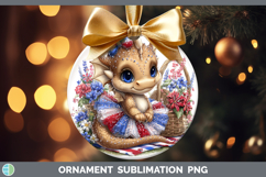 GorgeousAnimals Patriotic Ornament design.