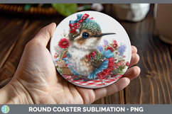GorgeousAnimals Patriotic Round Coaster design.