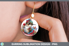 GorgeousAnimals Patriotic Round Earrings design.