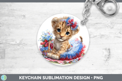 GorgeousAnimals Patriotic Keychain design.