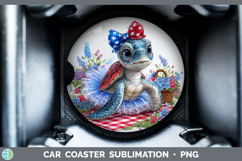 GorgeousAnimals Patriotic Car Coaster design.
