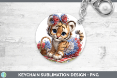 GorgeousAnimals Patriotic Keychain design.