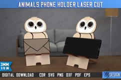 Animals Phone Holder Laser Cut Bundle, Wooden Phone Stand Product Image 7