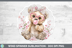 GorgeousAnimals Pink Bubble Gum Wind Spinner design.