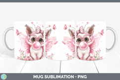 GorgeousAnimals Pink Bubble Gum Mug Wrap design.
