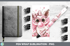 GorgeousAnimals Pink Bubble Gum Pen Wrap design.