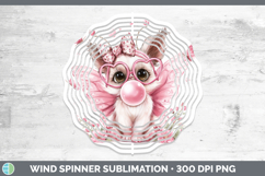 GorgeousAnimals Pink Bubble Gum Wind Spinner design.
