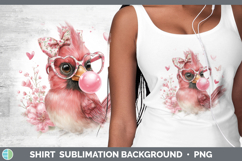 GorgeousAnimals Pink Bubble Gum Shirt design.