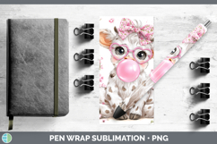 GorgeousAnimals Pink Bubble Gum Pen Wrap design.