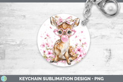 GorgeousAnimals Pink Bubble Gum Keychain design.