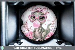 GorgeousAnimals Pink Bubble Gum Car Coaster design.