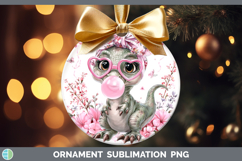GorgeousAnimals Pink Bubble Gum Ornament design.