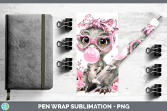 GorgeousAnimals Pink Bubble Gum Pen Wrap design.