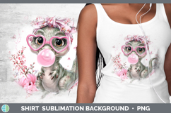 GorgeousAnimals Pink Bubble Gum Shirt design.