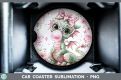 GorgeousAnimals Pink Bubble Gum Car Coaster design.