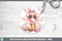 GorgeousAnimals Pink Bubble Gum Keychain design.
