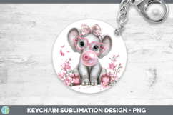 GorgeousAnimals Pink Bubble Gum Keychain design.