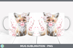 GorgeousAnimals Pink Bubble Gum Mug Wrap design.