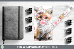 GorgeousAnimals Pink Bubble Gum Pen Wrap design.