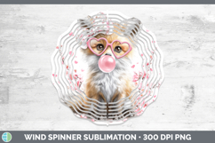 GorgeousAnimals Pink Bubble Gum Wind Spinner design.