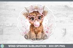 GorgeousAnimals Pink Bubble Gum Wind Spinner design.