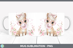 GorgeousAnimals Pink Bubble Gum Mug Wrap design.