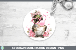 GorgeousAnimals Pink Bubble Gum Keychain design.
