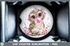 GorgeousAnimals Pink Bubble Gum Car Coaster design.