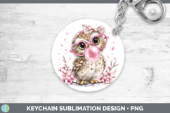 GorgeousAnimals Pink Bubble Gum Keychain design.