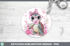 GorgeousAnimals Pink Bubble Gum Keychain design.