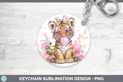 GorgeousAnimals Pink Bubble Gum Keychain design.