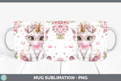 GorgeousAnimals Pink Bubble Gum Mug Wrap design.