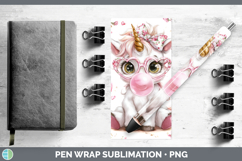 GorgeousAnimals Pink Bubble Gum Pen Wrap design.