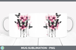 GorgeousAnimals Pink Drips Mug Wrap design.