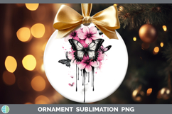 GorgeousAnimals Pink Drips Ornament design.