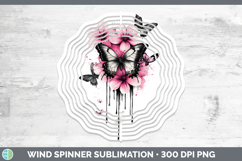 GorgeousAnimals Pink Drips Wind Spinner design.