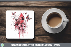 GorgeousAnimals Pink Drips Square Coaster design.