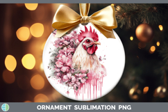 GorgeousAnimals Pink Drips Ornament design.